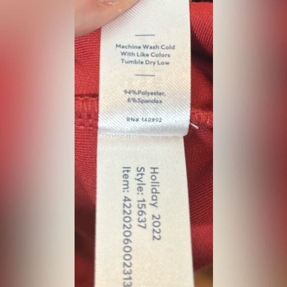 Marin Layer Viola Velour Midi Red Wrap Dress Size XL - Picture 9 of 9